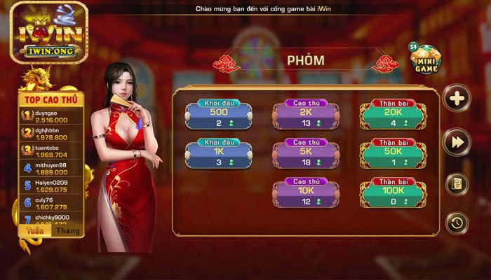 Bí quyết chơi game bài phỏm iwin luôn thắng