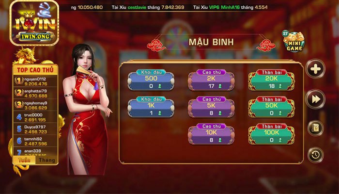 Lưu ý khi chơi game bài mậu binh Iwin